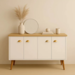 Aparador Buffet T&T 4 Portas com Pés Retro Cantinho Do Café – Cores