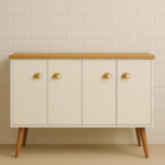 Aparador Buffet T&T 4 Portas com Pés Retro Cantinho Do Café – Cores