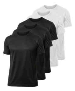Kit 5 Camisetas Básicas Dry Academia Treino Masculina