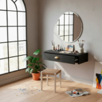 Penteadeira Suspensa com Gaveta Multifuncional Corrediça Organizadora Maquiagens Hall de Entrada Lar