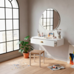 Penteadeira Suspensa com Gaveta Multifuncional Corrediça Organizadora Maquiagens Hall de Entrada Lar