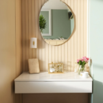 Penteadeira Suspensa com Gaveta Multifuncional Corrediça Organizadora Maquiagens Hall de Entrada Lar