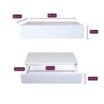 Penteadeira Suspensa com Gaveta Multifuncional Corrediça Organizadora Maquiagens Hall de Entrada Lar