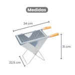 Mini Churrasqueira Portátil De Aço Galvanizado – Gudim