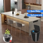 Lixeira Automática 16L com Sensor de Movimento Inteligente Recarregável para Banheiro Cozinha