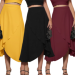 Saia Longa Envelope Feminino Transpassada Ajustável De Amarrar