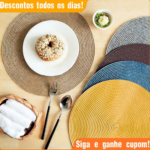 Kit 1/2/4/6 Jogo Americano Redondo Sousplat 38cm – Mesa Posta Jantar e Cozinha Descanso de Prato