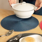 Kit 1/2/4/6 Jogo Americano Redondo Sousplat 38cm – Mesa Posta Jantar e Cozinha Descanso de Prato