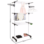 Varal De Chão Roupa Calcinha Grade 3 Andares Dobrável Portátil