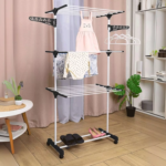 Varal De Chão Roupa Calcinha Grade 3 Andares Dobrável Portátil