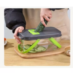 Fatiador Cortador Ralador 22 Peças Descascador De Alimentos Frutas Picador Multifuncional com Lâminas Inox