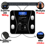 Balança Corporal Bioimpedância Digital Com App Profissional 180kg