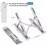 Suporte de notebook: 10 alturas, ergonômico, dobrável e antiderrapante.