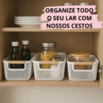 Kit de Organizadores Bambu Multiuso Organize Quartos Salas Cozinhas Brinquedos e Armarios