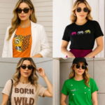 Blusa Feminina T-shirt Moda Blogueira + 4 Estampas