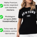 Blusa Feminina T-shirt Moda Blogueira + 4 Estampas