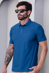 Camisa Polo Masculina Poliamida Premium Luxo Elegante