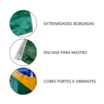 Bandeira do Brasil 1,50m x 0,90m Grande – Ideal para Copa do Mundo Eleicoes e Decoracao