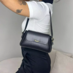 Bolsa feminina pequena baguete com alça de ombro e alça transversal regulável asa lançamento