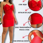 Vestido Feminino Curto Tubinho com Laço Tomara que Caia Ideal para Festa Evento Jantares LANÇAMENTO
