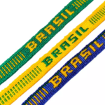 Kit 6 Unidades Pulseiras De Pano Do Brasil Copa Macramê Reggae Jamaica Hippie Praia