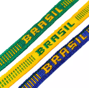 Kit 6 Unidades Pulseiras De Pano Do Brasil Copa Macramê Reggae Jamaica Hippie Praia