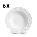 Conjunto Prato Fundo Roma Branco 6 Peças 2ª Linha Porto Brasil