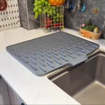 Tapete Escorredor de Louça e Descanso de Panela Silicone Pia Antitérmico Antiderrapante