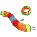 Túnel Colorido Gato Interativo Cachorro Labirinto Dobrável Pet Playground Toca Brinquedos Gatos