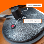 Panela de Pressão Craqueada – 7 Litros Alumínio – Fechamento Interno Resistente – Selo INMETRO