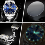 Relógio de luxo para homem Relógio masculino em forma de vidro pontiagudo de diamante grande elegante