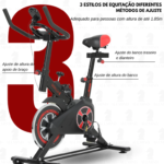 Bicicleta Ergometrica Profissional Bike Spinning 8kg Inercia Bicicleta Fitness Com Balança Corporal