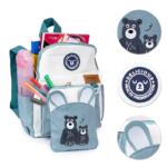 Kit Mochila e Infantil Escolar com Estampa de Urso Conforto Resistência e Qualidade Ideal para Escola e Passeios