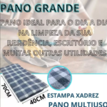 kit 5/10/15/20 un Pano De Chão grande Xadrez Branco Tamanho70x40 saco duplo pano de limpeza algodão