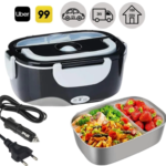 Marmita Elétrica Portátil 2 em 1 Bivolt 12V/24V e 110V/220V para Casa, Carro, Uber e Caminhão