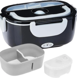 Marmita Elétrica Portátil 2 em 1 Bivolt 12V/24V e 110V/220V para Casa, Carro, Uber e Caminhão