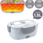Marmita Elétrica Portátil 2 em 1 Bivolt 12V/24V e 110V/220V para Casa, Carro, Uber e Caminhão