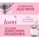 Liquidificador Britânia BLQ1300RS 3 Litros Pro Maxx Fortis Turbo Rosa 1400W