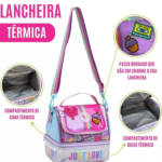 Lancheira Bolsa Térmica Para Escola Juvenil Feminina 2 Andares