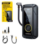 Bomba de Ar Compressor Digital Portátil com LED Encher Pneu Elétrica Portátil Sem Fio Carros Motos