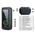 Bomba de Ar Compressor Digital Portátil com LED Encher Pneu Elétrica Portátil Sem Fio Carros Motos