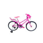 Bicicleta Infantil Aro 20 Fem Doll Route Bike Com Rodinha e Caderinha de Boneca