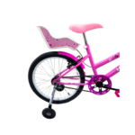 Bicicleta Infantil Aro 20 Fem Doll Route Bike Com Rodinha e Caderinha de Boneca