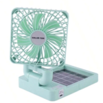 Ventilador Portátil Casa e Carro Vento Forte Placa Solar Recarregável USB