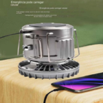 Ventilador elétrico solar lanterna portátil emergências prova de água ventiladores refrigeração