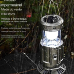 Ventilador elétrico solar lanterna portátil emergências prova de água ventiladores refrigeração