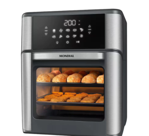 Fritadeira Elétrica Air Fryer Forno 12L AFON-12L-GI 2000W Painel Digital Mondial