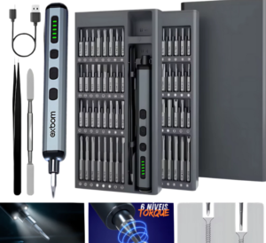 Parafusadeira elétrica de precisão recarregável 68 em 1 Portátil Chave de Fenda ponta imantada