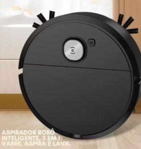 Robô Aspirador 3 em 1 Varre, Aspira e limpa – Limpeza Automática Inteligente e Silenciosa